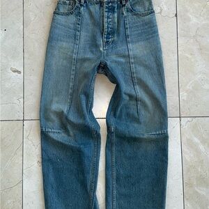 Women's Balenciaga 2022 Cropped Straight-Leg High-Rise Jeans